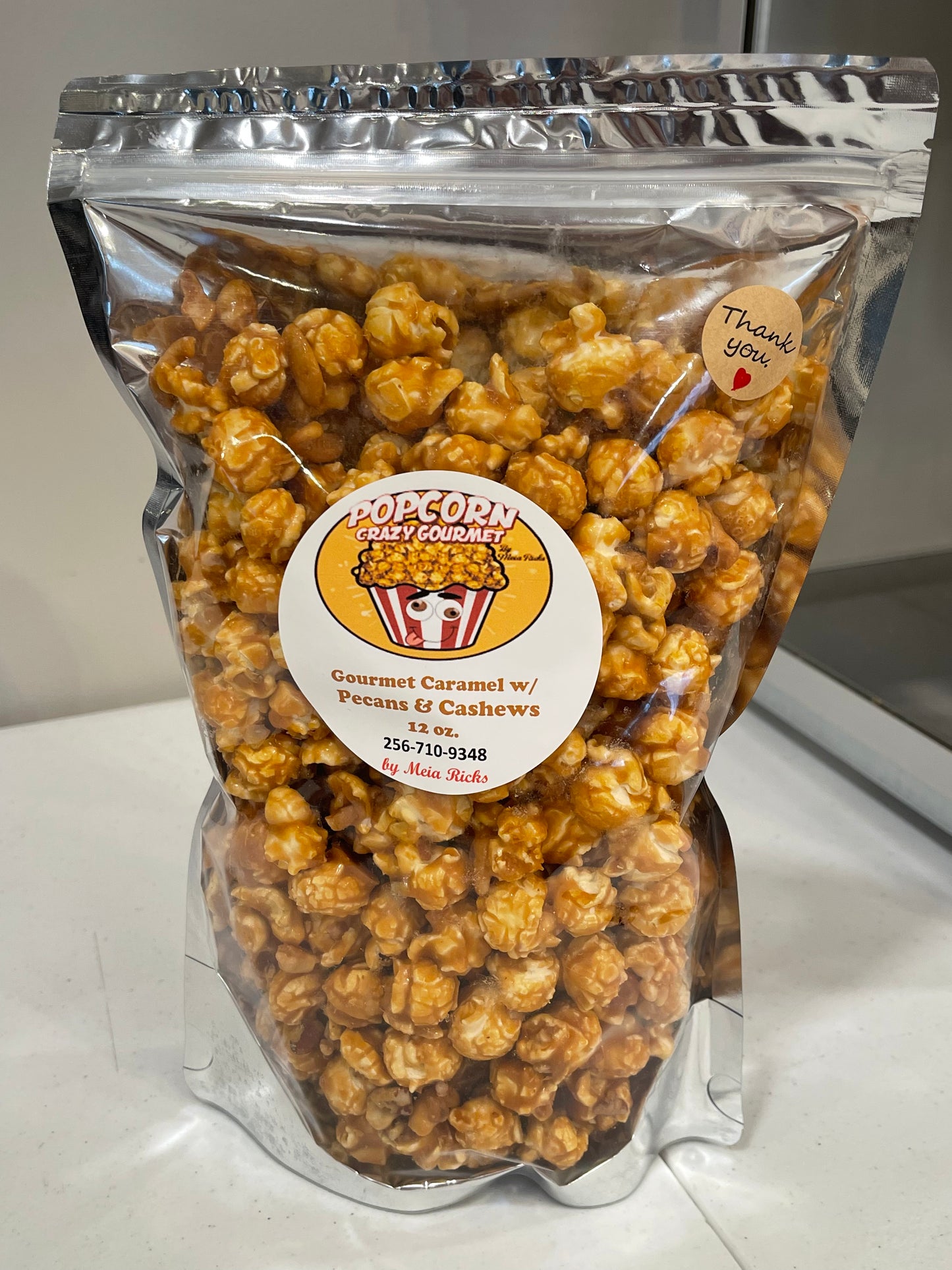 Gourmet Caramel with Pecans & Cashews 12 oz.