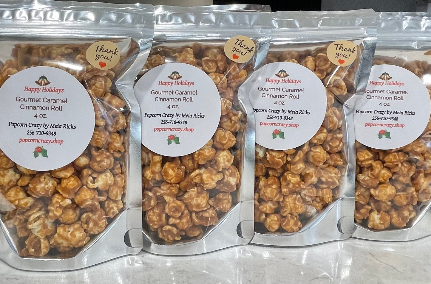 Holiday Special - Gourmet Caramel Cinnamon Roll - 4/ 4 oz. bags